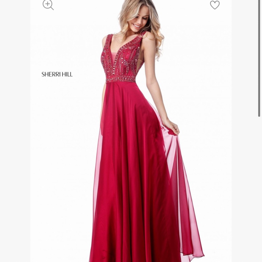 Red Sherri hill size 8 pageant prom evening gown